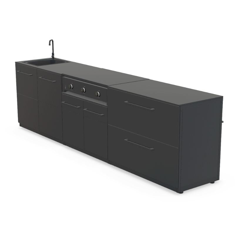 Cozze Elements Modular Outdoor Kitchen - Gas Grill, Storage & Sink