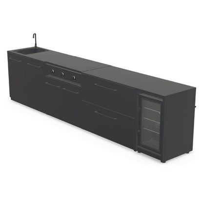 Cozze Elements Modular Outdoor Kitchen - Gas Grill, Storage, Fridge & Sink