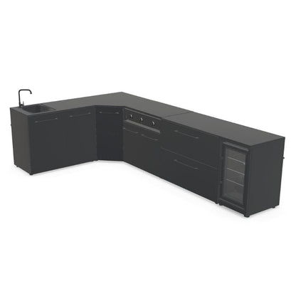 Cozze Elements Modular Outdoor Kitchen - L Shape with Choice of Grill, Storage, Fridge & Sink