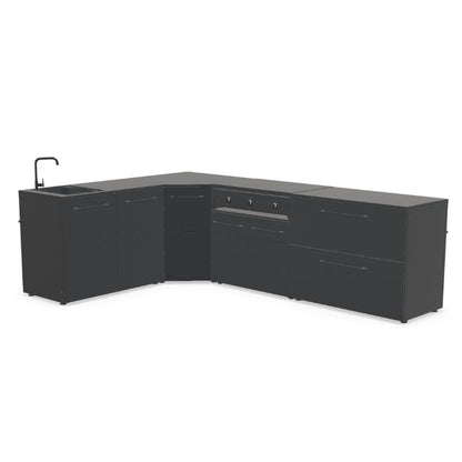 Cozze Elements Modular Outdoor Kitchen - L Shape with Grill, Storage & Sink