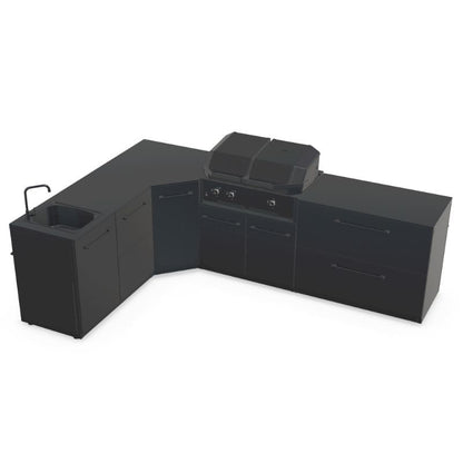 Cozze Elements L-shaped outdoor kitchen with grill, storage and sink, view 13