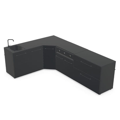 Cozze Elements Modular Outdoor Kitchen - L Shape with Grill, Storage & Sink
