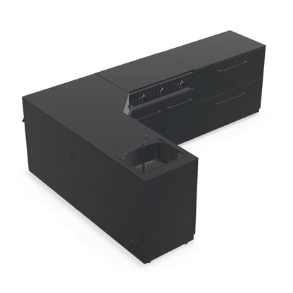 Cozze Elements Modular Outdoor Kitchen - L Shape with Grill, Storage & Sink