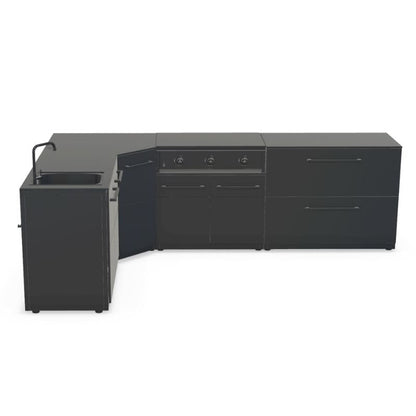 Cozze Elements Modular Outdoor Kitchen - L Shape with Grill, Storage & Sink