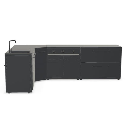 Cozze Elements Modular Outdoor Kitchen - L Shape with Grill, Storage & Sink