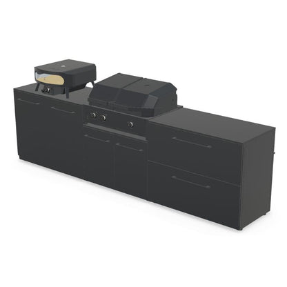 Cozze Elements Modular Outdoor Kitchen - Quattro 900 Grill with Cabinet & Drawer Storage