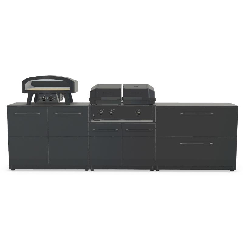 Cozze Elements Modular Outdoor Kitchen Quattro 900 grill with storage, view 11