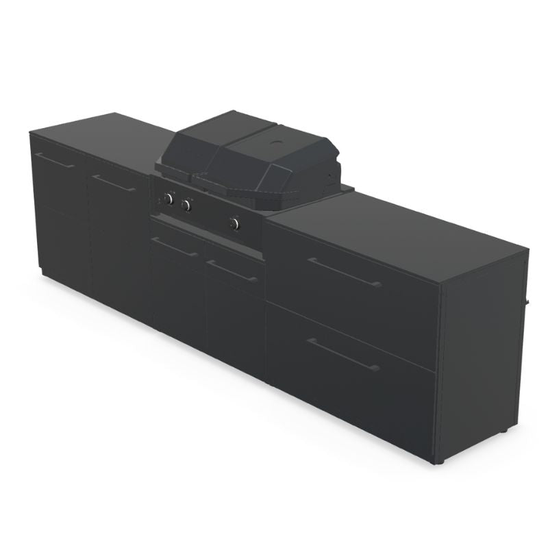 Cozze Elements Modular Outdoor Kitchen Quattro 900 grill with storage, view 12