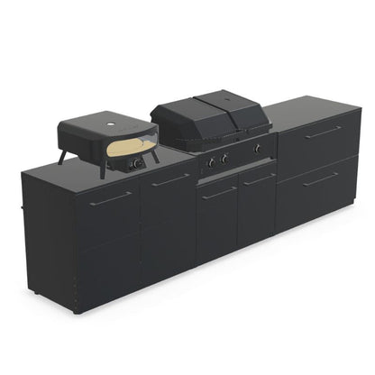 Cozze Elements Modular Outdoor Kitchen - Quattro 900 Grill with Cabinet & Drawer Storage
