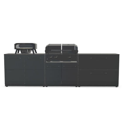 Cozze Elements Modular Outdoor Kitchen - Quattro 900 Grill with Cabinet & Drawer Storage