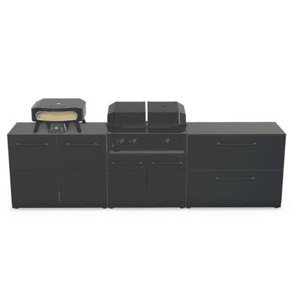 Cozze Elements Modular Outdoor Kitchen - Quattro 900 Grill with Cabinet & Drawer Storage