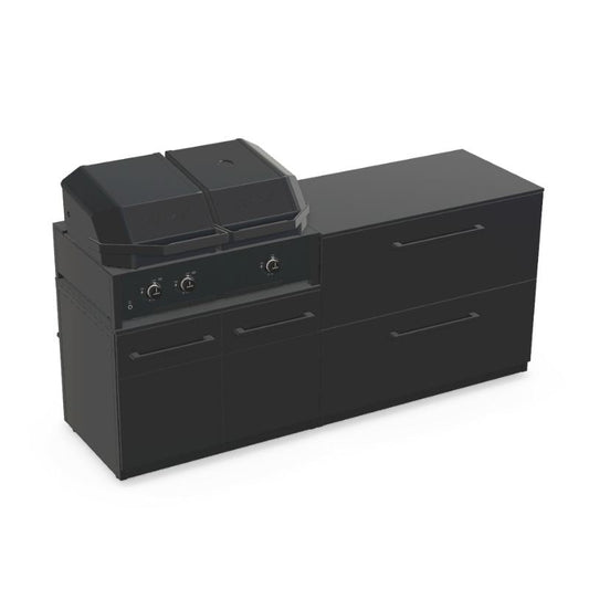 Cozze Elements outdoor kitchen with Quattro 900 grill and storage, view 3