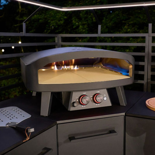 Cozze Gas Pizza Oven 24 inch Black Edition, lifestyle shot 6