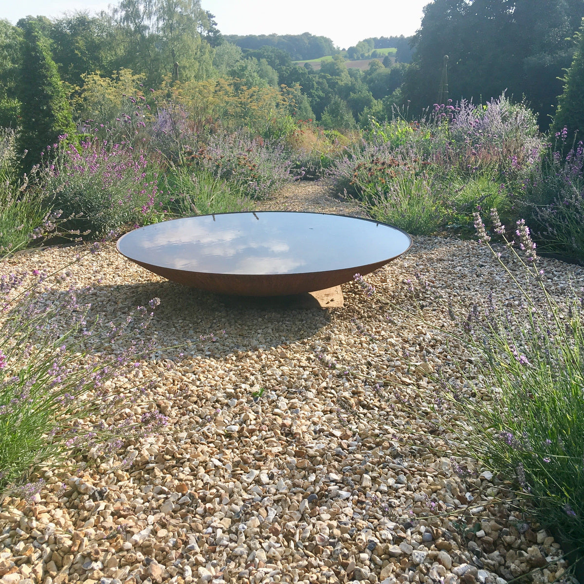 Corten Steel Curved Water Bowl | UK Made | 6 sizes