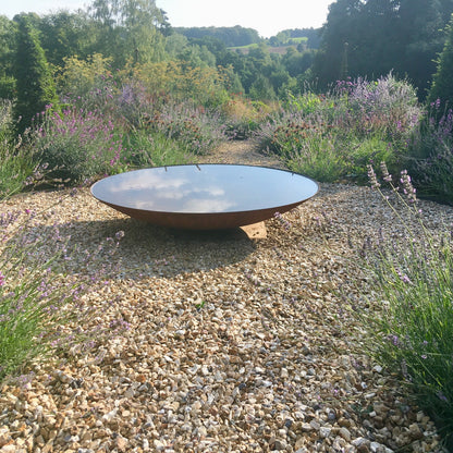 Corten Steel Curved Water Bowl | UK Made | 6 sizes