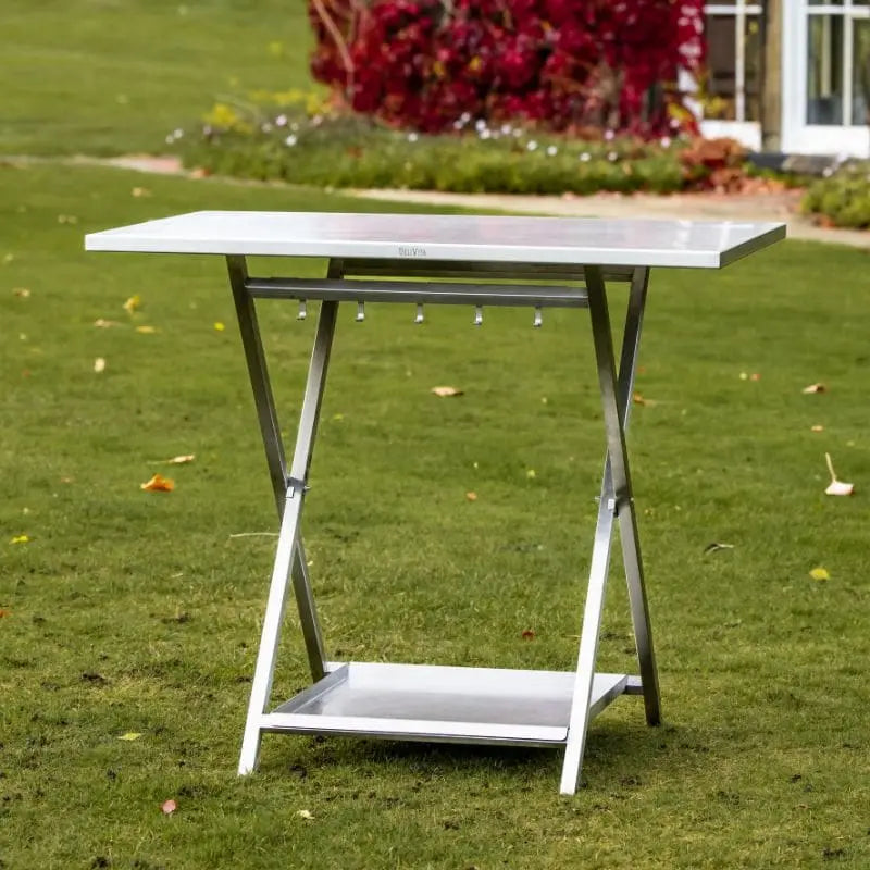 DeliVita Fold Away Oven Stand without oven, folded