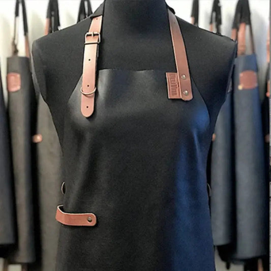 DeliVita Leather Cooking Apron close-up view