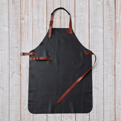 DeliVita Leather Cooking Apron detail shot