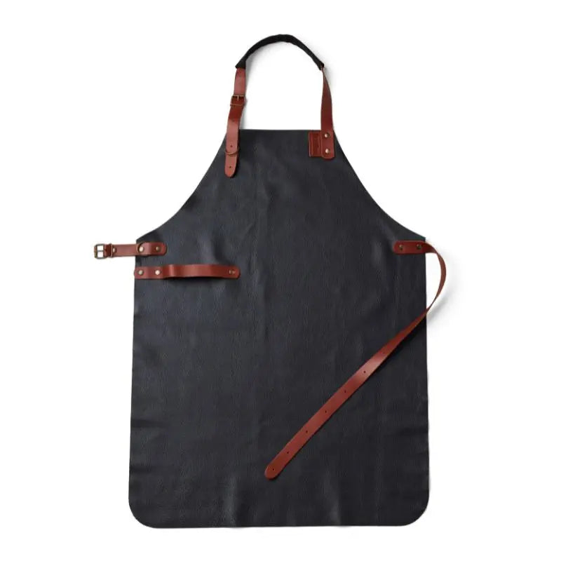DeliVita leather cooking apron for pizza oven use