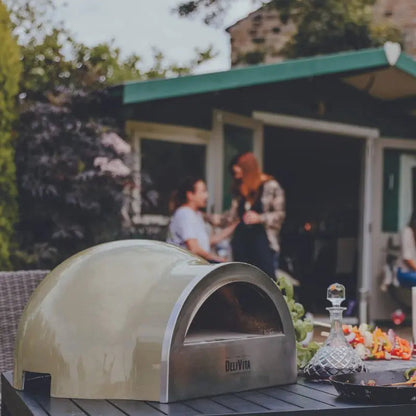 DeliVita Olive Green Wood Fired Pizza Oven