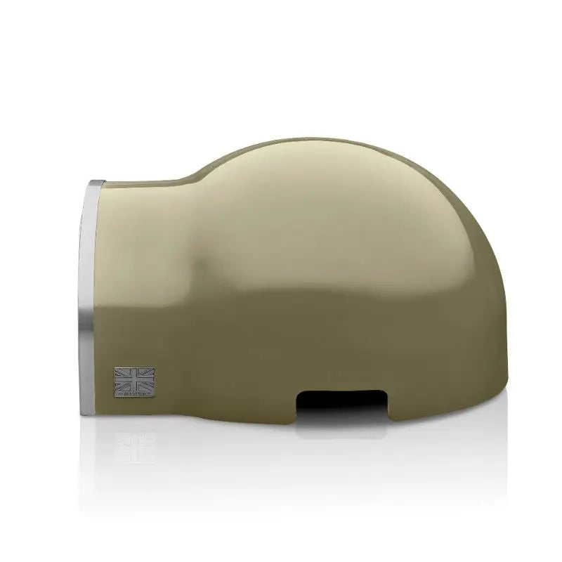 DeliVita Olive Green wood fired pizza oven, side view
