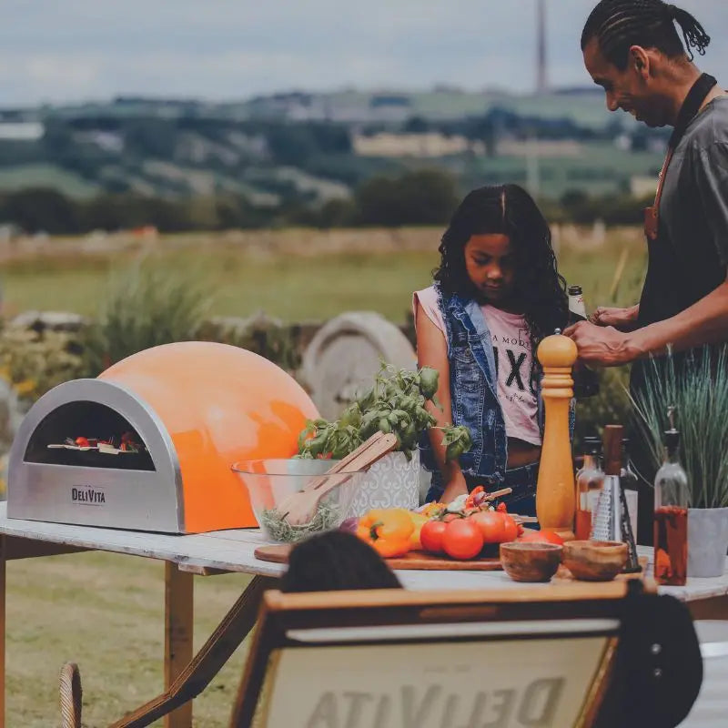 DeliVita Orange Blaze Wood Fired Pizza Oven