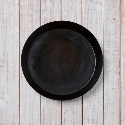 DeliVita round iron dish for pizza oven cooking