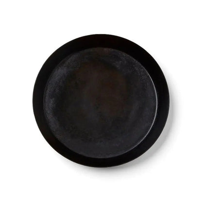 DeliVita round iron dish on white background