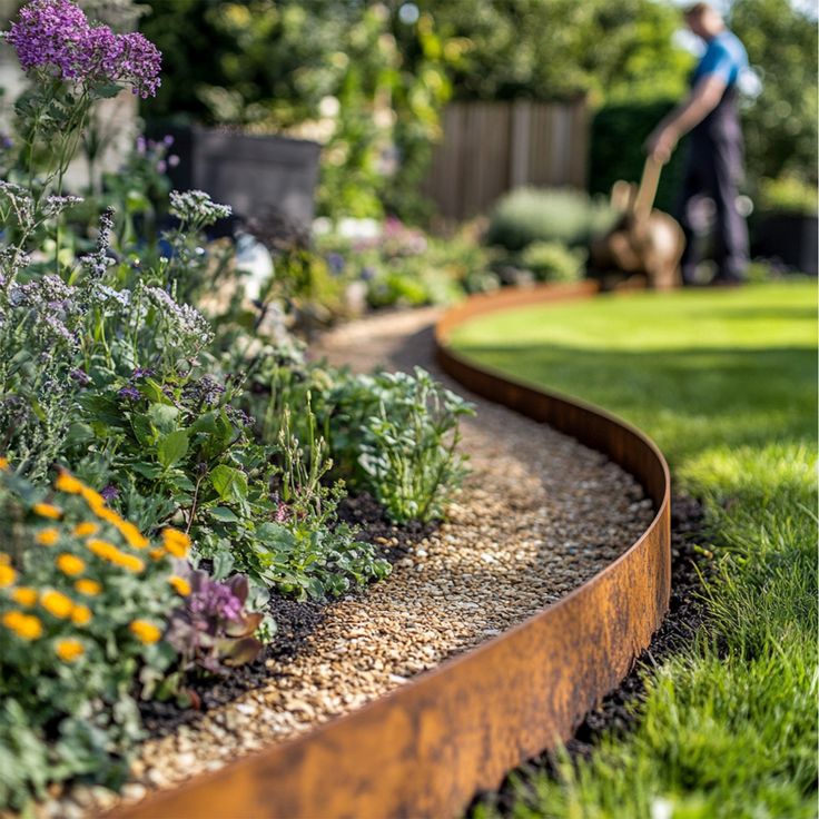 3mm Corten Steel Garden Edging | Lawn Edging | Made in Britain