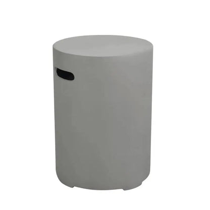 Elementi Fire round tank cover in smooth grey