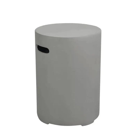 Elementi Fire round tank cover in smooth grey