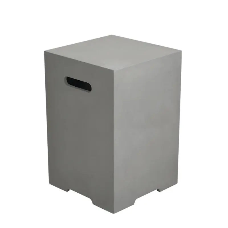 Elementi Fire square tank cover, smooth grey, large size