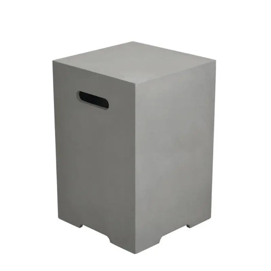 Elementi Fire square tank cover, smooth grey, large size