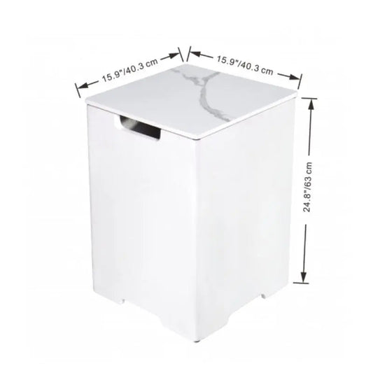 Elementi Fire White Porcelain Tank Cover dimensions diagram