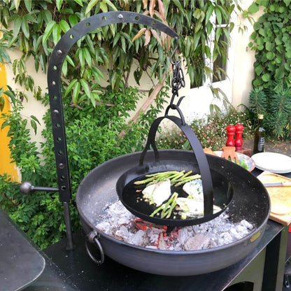 Firepits UK Complete Outdoor Kitchen with hanging bowl