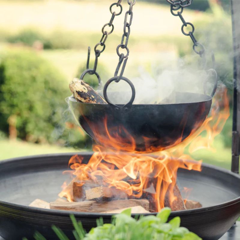 Firepits UK Complete Outdoor Kitchen with hanging bowl, view 3