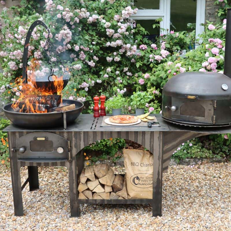 Firepits UK Complete Outdoor Kitchen with Dome Oven, alternate view