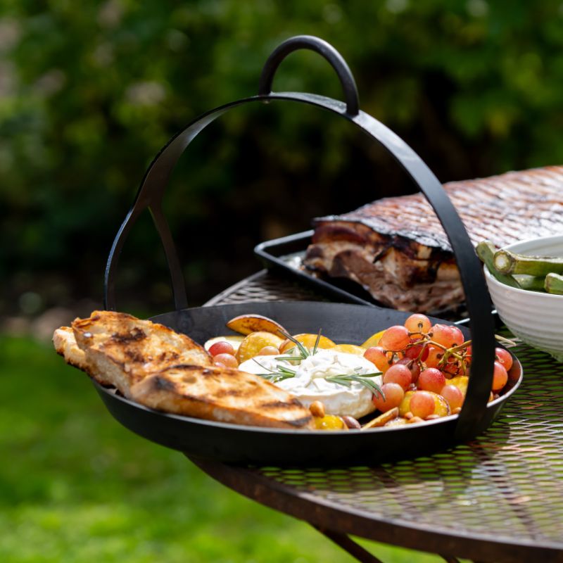 Firepits UK Hanging Skillet Pan cooking outdoors