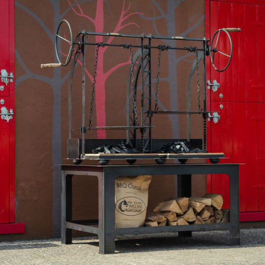 Firepits UK Katherine Wheel Dual BBQ, alternate view