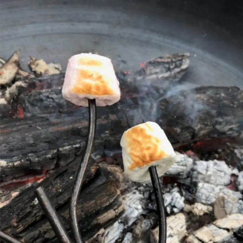 Firepits UK Marshmallow Fork toasting marshmallows outdoors