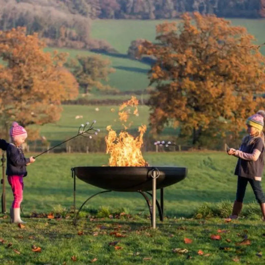 Firepits UK Marshmallow Fork toasting a marshmallow