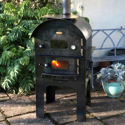 Firepits UK Modular Kitchen Tall Pizza Oven with pizza, view 3