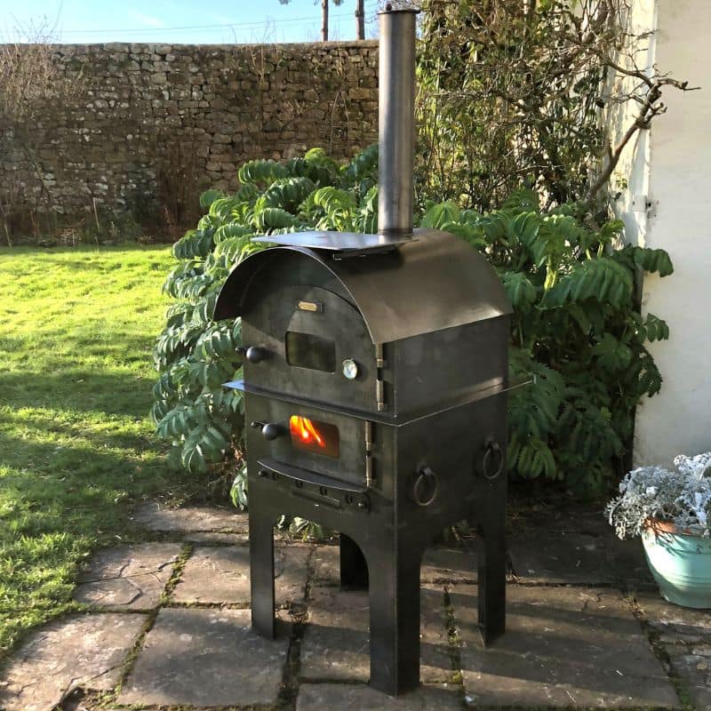 Firepits UK Modular Kitchen Tall Pizza Oven with pizza, view 4