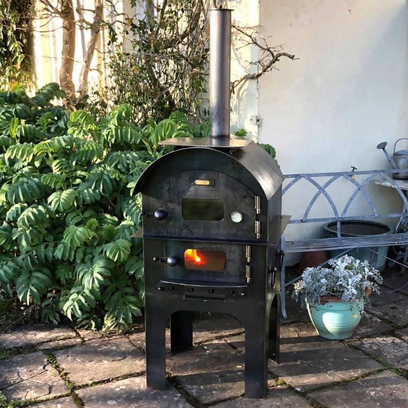 Firepits UK Modular Kitchen Tall Pizza Oven with pizza, view 5