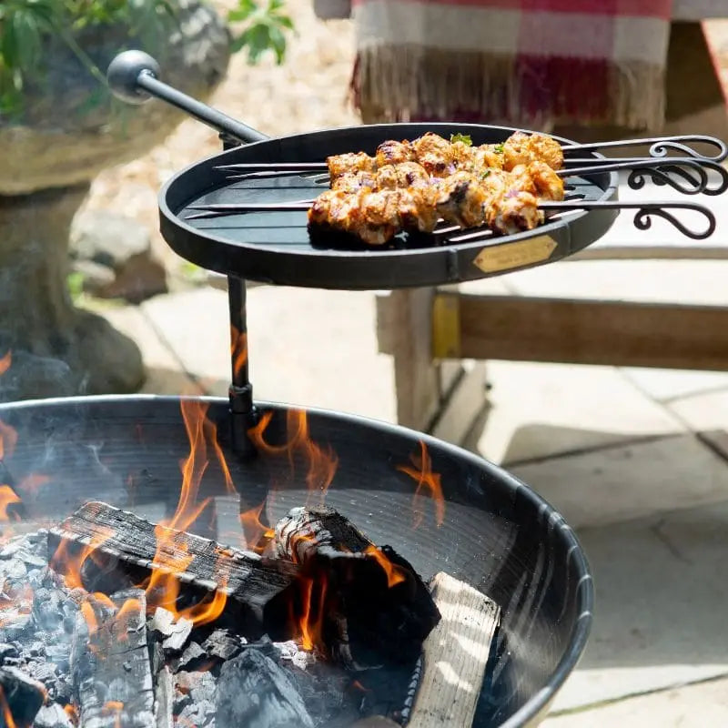 Firepits UK Warming Swing Arm BBQ Rack, close-up view