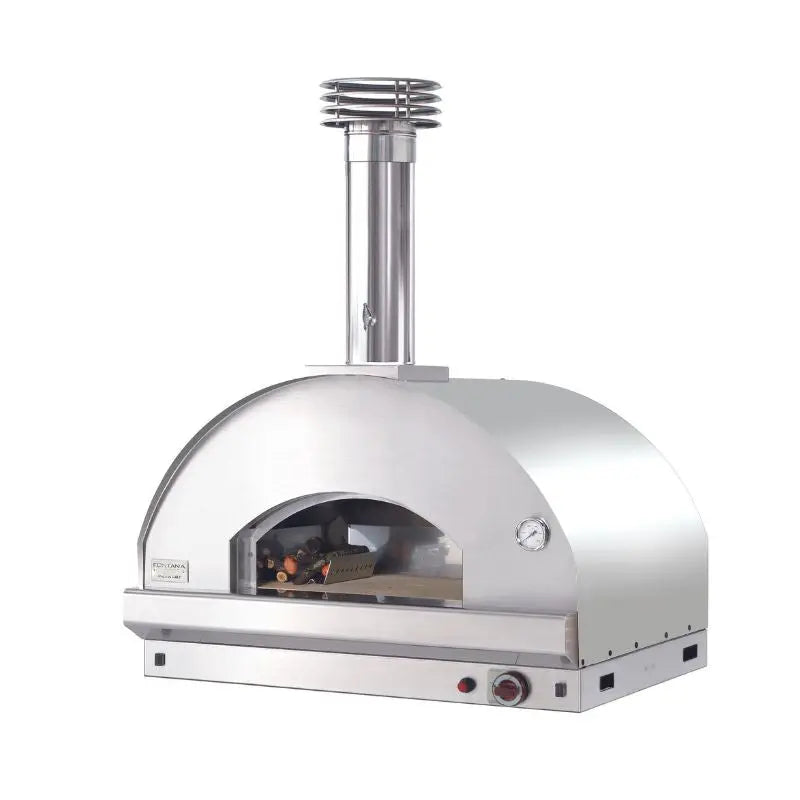 Fontana Mangiafuoco dual fuel countertop pizza oven in stainless steel