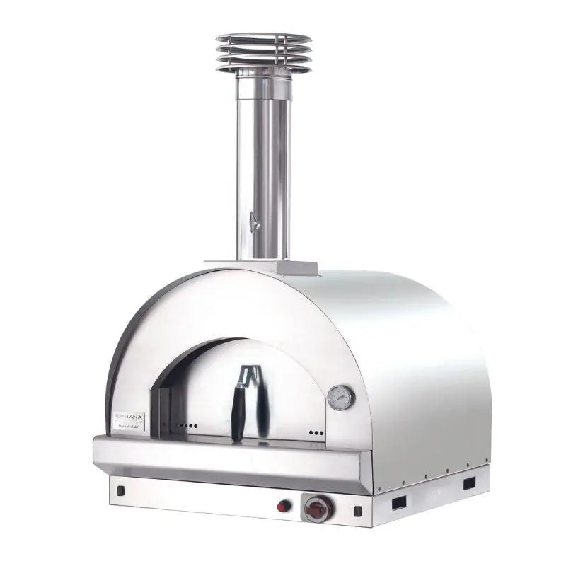 Fontana Margherita dual fuel countertop pizza oven in stainless steel