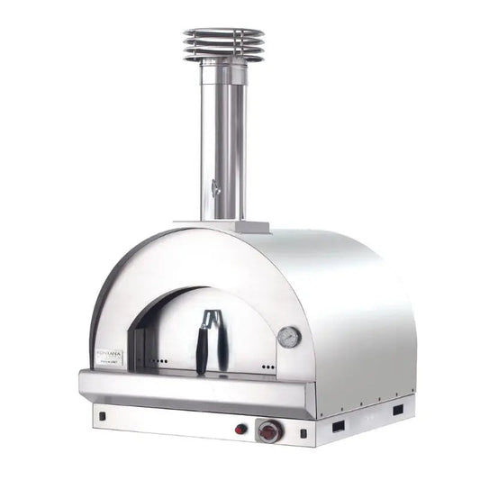 Fontana Margherita dual fuel countertop pizza oven in stainless steel