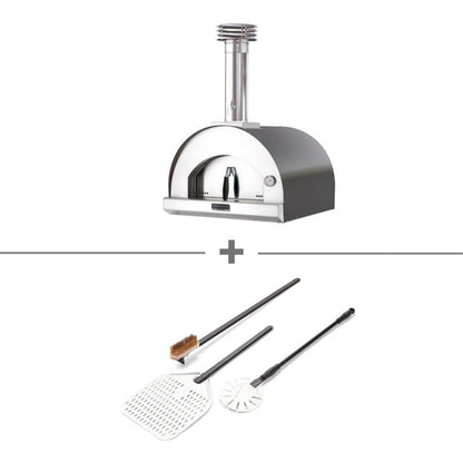 Fontana Margherita wood fired pizza oven starter bundle in anthracite