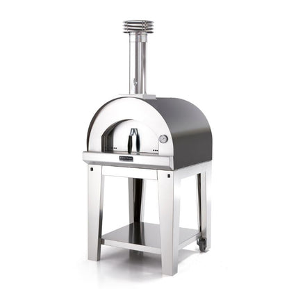 Fontana Margherita wood pizza oven in anthracite with trolley